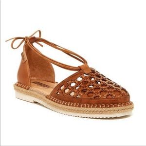 Pikolinos Cadamunt Leather Espadrille Sz 35/US 5